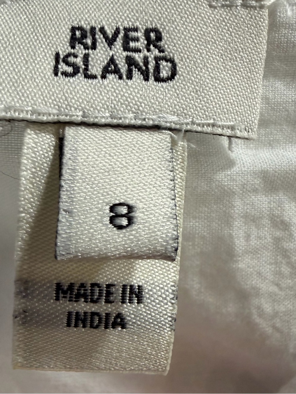 NWOT River Island Size 8 White Broderie Smocked Midi Dress - Picture 4 of 8